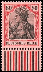 German Reich 80 Pfg Germania carmine red ... 