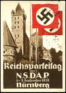 Reichsparteitage 1933, celebration postcard ... 