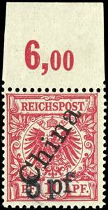 Deutsche Post in China 5 Pf. auf 10 Pfg ... 