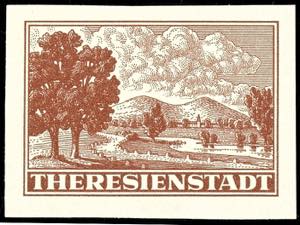 Theresienstadt Single stamp from red-brown ... 