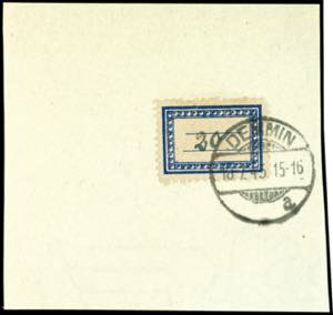 Demmin 20 Pfg. Temporary stamp, used ... 