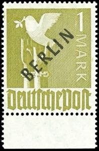 Berlin 1 Mark black overprint, overprint ... 
