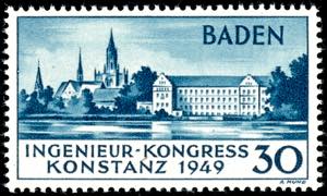 Französische Zone - Baden 30 Pfg. Konstanz ... 