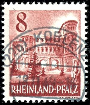 Rhineland-Palatinate 8 Pfg. Postal stamps, ... 