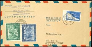 Airmail Admission Stamp JEIA stamp on oblong ... 