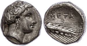 Metapontum, Stater (7, 48g), 330-300 BC. Av: ... 