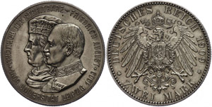 Sachsen 2 Mark, 1909, Friedrich August III., ... 