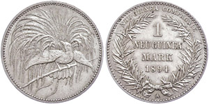 Coins German Colonies New Guinea, 1 Mark, ... 