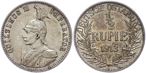 Coins German Colonies East Africa, + Rupee, ... 