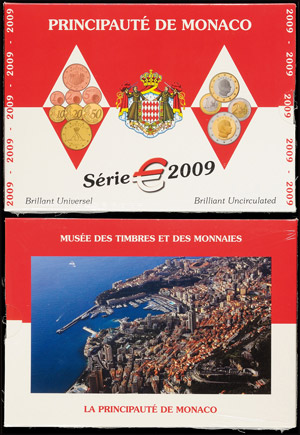 Monaco 1 Cent-2 Euro, 2009, Albert II., ... 