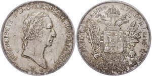 Old Austria coins until 1918 Scudo, 1824, ... 