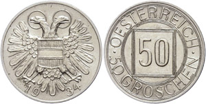 Austria 1st Republic 1918-1938 50 groat, ... 