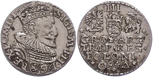 Poland Dreigröscher, 1594, Sigismund III., ... 