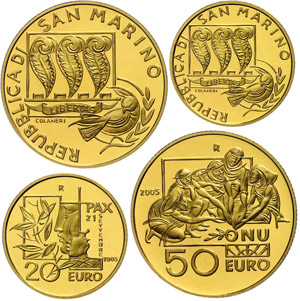 San Marino Set of 20 each and 50 Euro, 2005, ... 