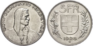 Switzerland 5 Franconia, 1926, HMZ 2-1199f, ... 