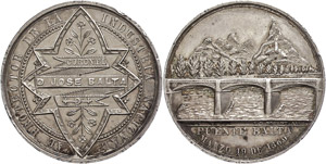 Medallions foreign before 1900 Peru, silver ... 