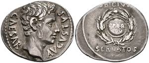 Münzen Römische Kaiserzeit Augustus, 19-18 ... 