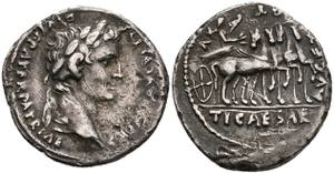 Coins Roman Imperial Period Tiberius, 14-15, ... 