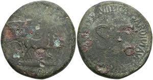 Münzen Römische Kaiserzeit Tiberius, 35-34 ... 