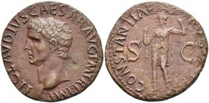 Coins Roman Imperial Period Claudius, 41-54, ... 