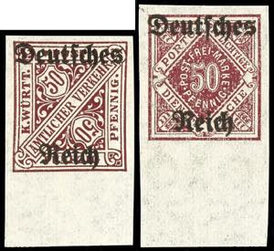 Official stamp German Reich 5 Pfg. - 1 M. ... 