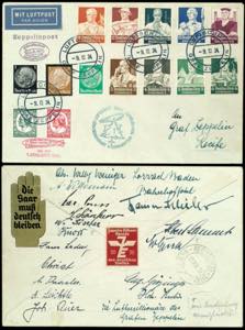 Zeppelin Mail 1934 Christmas trip 12 South ... 