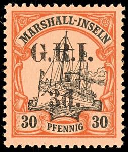 Marshall-Inseln Britische Besetzung 3 d. auf ... 