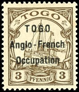 Togo - British Occupation 3 Pfg. With ... 