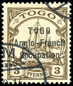 Togo Britische Besetzung 3 H. mit Aufdruck ... 
