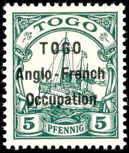 Togo Britische Besetzung 5 Pfg. mit ... 