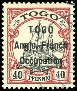 Togo Britische Besetzung 40 Pfg., Aufdruck ... 
