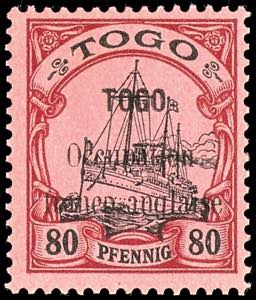 Togo Französische Besetzung 80 Pfg. mit ... 