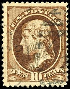 USA General Issues 10 c. Brown with grill ... 
