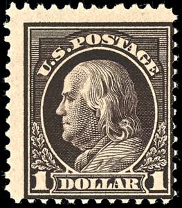 USA General Issues 1 Dollar Franklin brown ... 