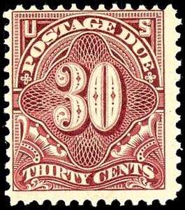 Postage Due Stamps 1895 / 97, 30 c. Lilac ... 