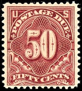 Postage Due Stamps 1895 / 97, 50 c. Lilac ... 
