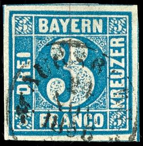 Bayern 3 Kreuzer, Type II/ Platte 3, ... 