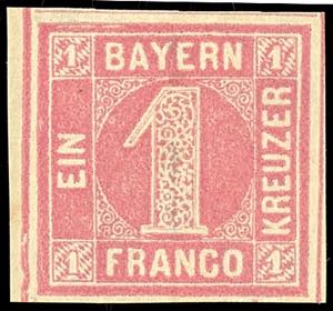 Bayern 1 Kr rosa tadellos postfrisch und ... 