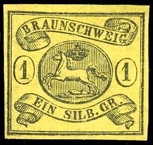 Braunschweig 1 Sgr schwarz auf gelb tadellos ... 