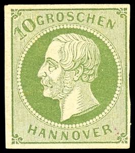 Hanover 10 Groschen dark greenish olive, ... 