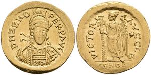 Münzen Römische Kaiserzeit Zeno, 474-491, ... 