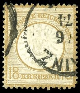 German Reich 18 Kr. Ochre-brown with single ... 