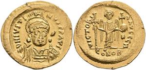 Münzen Byzanz Justinus I., 518-527, Solidus ... 