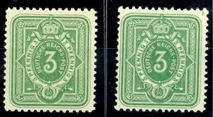 German Reich 3 penny yellowish green, early ... 