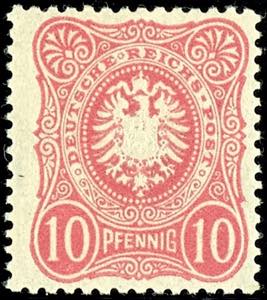 German Reich 10 penny rose, mint never ... 