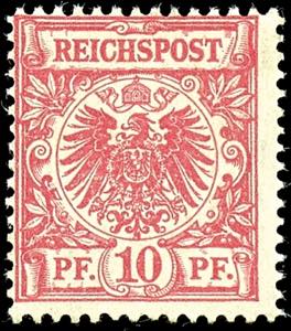 German Reich 10 Pfg crown / eagle, carmine ... 