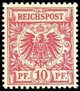 German Reich 10 penny crown / eagle, red ... 