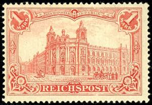 German Reich 1 Mark empire post office, in ... 