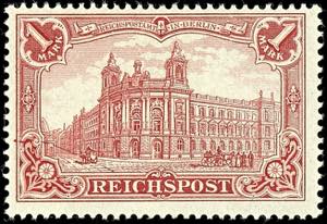 German Reich 1 Mark empire post office dark ... 