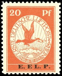 German Reich 10 and 20 Pfg. E. EL. P, ... 